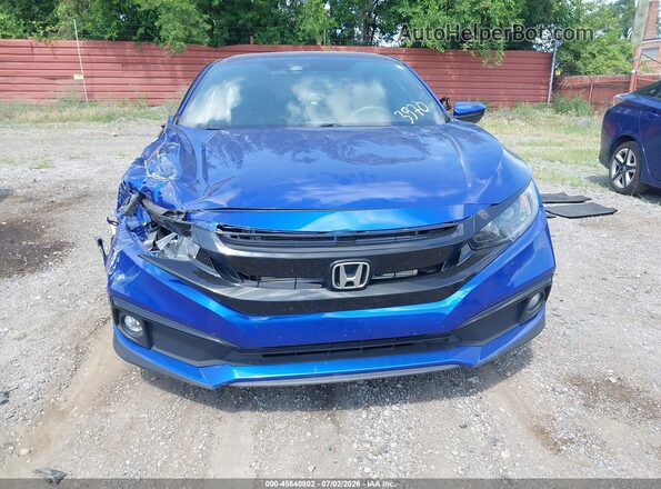 2HGFC2F83KH503970 2019 HONDA CIVIC Blue Widok zestawu wskaźników