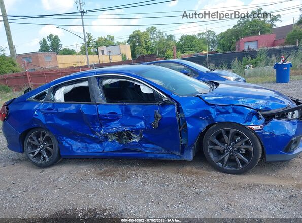2HGFC2F83KH503970 2019 HONDA CIVIC Blue Widok wnętrza z tyłu