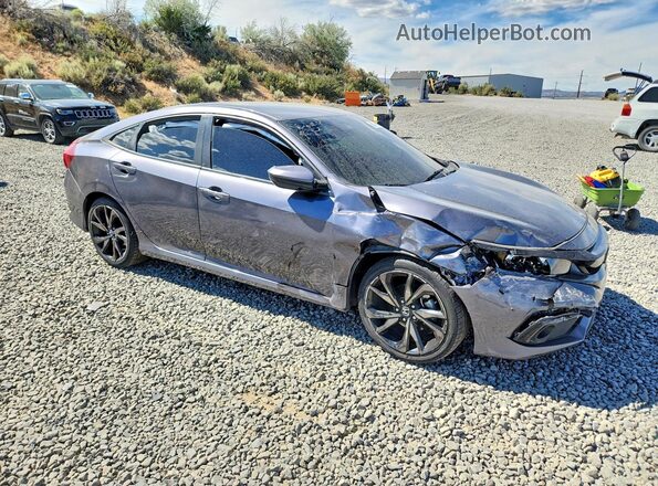 2HGFC2F83KH506092 2019 HONDA CIVIC Серый Передняя правая четверть
