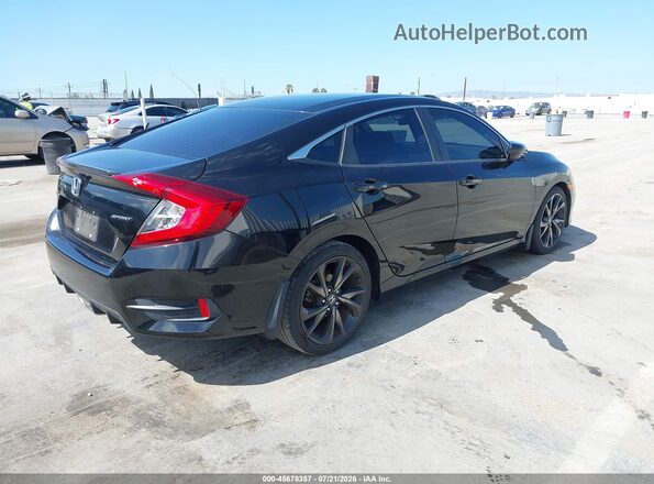 2HGFC2F83KH525709 2019 HONDA CIVIC Black Tył prawy