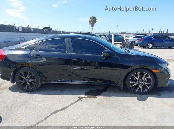2HGFC2F83KH525709 2019 HONDA CIVIC Black Widok wnętrza z tyłu