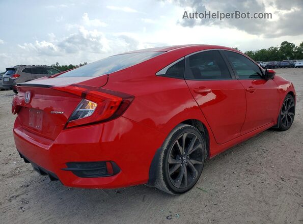2HGFC2F83KH540131 2019 HONDA CIVIC Красный Задняя правая четверть