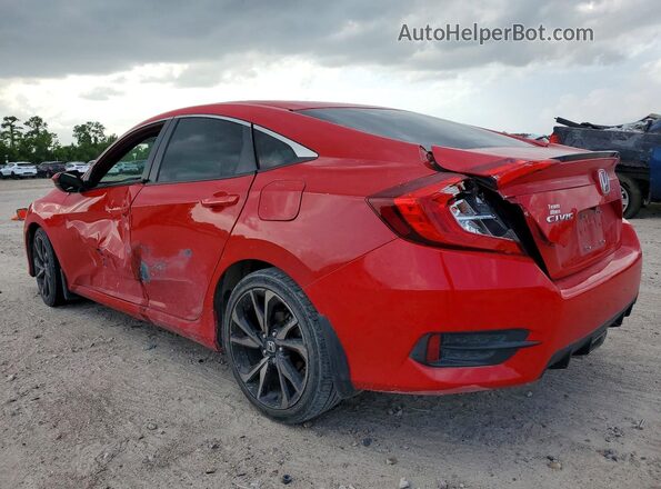 2HGFC2F83KH540131 2019 HONDA CIVIC Красный Задняя левая четверть