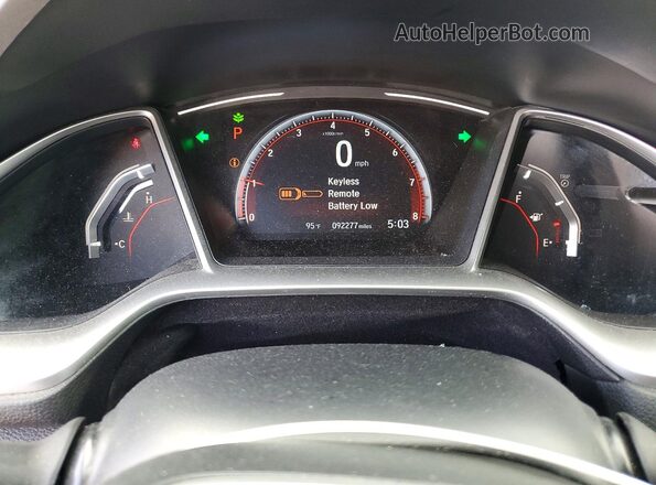 2HGFC2F83KH540131 2019 HONDA CIVIC Красный Вид щитка приборов