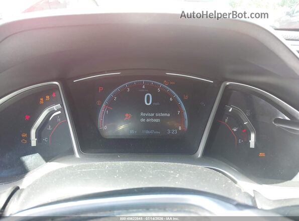 2HGFC2F83KH544616 2019 HONDA CIVIC Red უკანა სავარძლების ხედი