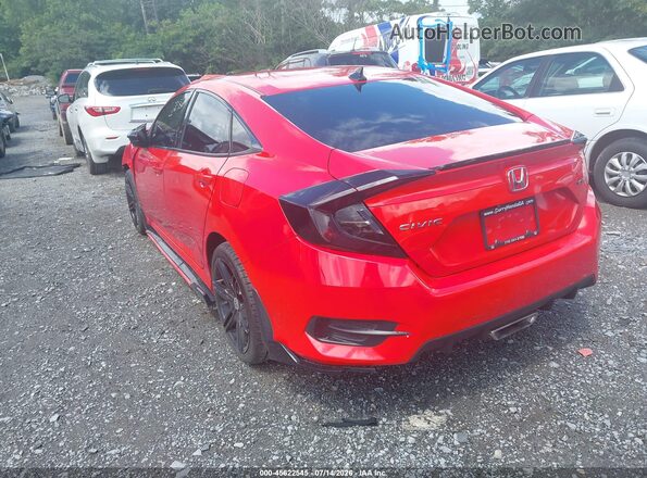 2HGFC2F83KH544616 2019 HONDA CIVIC Red უკანა მარცხენა