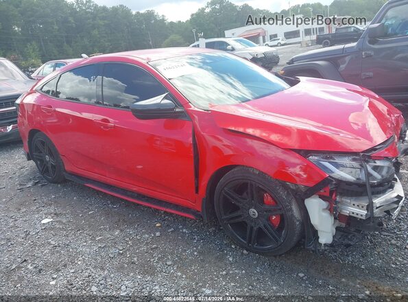 2HGFC2F83KH544616 2019 HONDA CIVIC Red უკანა სალონის ხედი