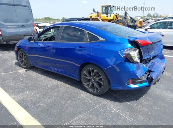 2HGFC2F83KH576725 2019 HONDA CIVIC Blue Задня ліва чверть