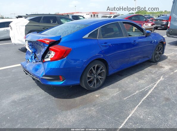2HGFC2F83KH576725 2019 HONDA CIVIC Blue Задня права чверть