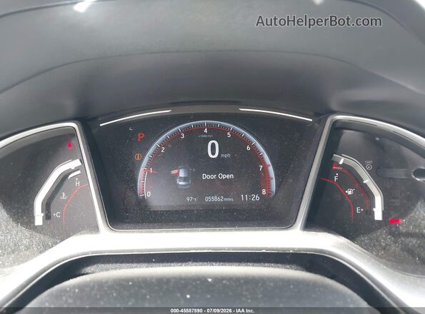 2HGFC2F83KH576725 2019 HONDA CIVIC Blue Вид задніх сидінь