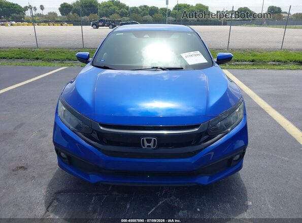 2HGFC2F83KH576725 2019 HONDA CIVIC Blue Вид щитка приладів