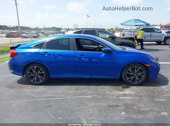 2HGFC2F83KH576725 2019 HONDA CIVIC Blue Вид задньої частини салону