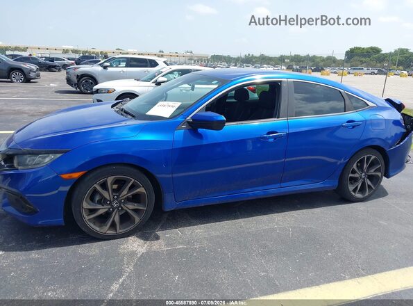 2HGFC2F83KH576725 2019 HONDA CIVIC Blue Панорамний вид салону 360°