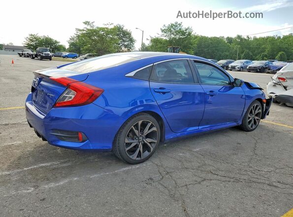 2HGFC2F83LH504716 2020 HONDA CIVIC Blue Tył prawy