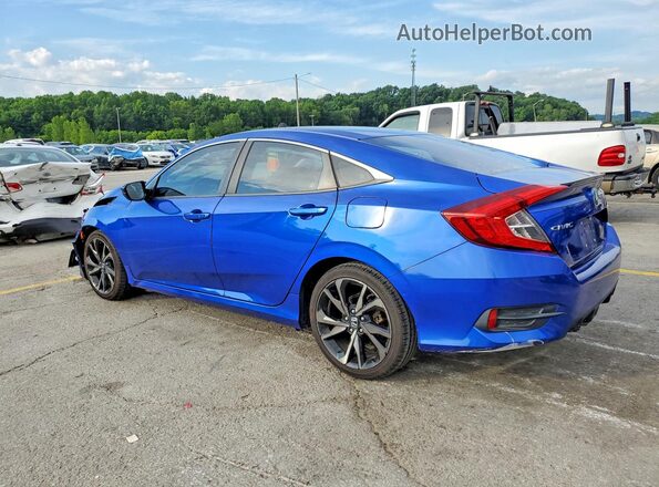 2HGFC2F83LH504716 2020 HONDA CIVIC Blue Tył lewy