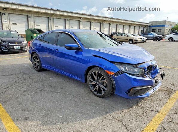 2HGFC2F83LH504716 2020 HONDA CIVIC Blue Przód prawy