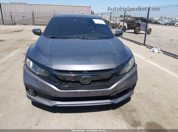 2HGFC2F83LH513626 2020 HONDA CIVIC Gray Instrument cluster view