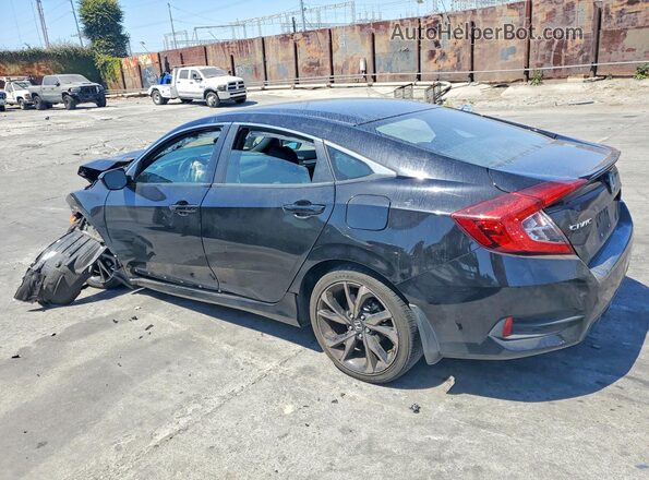2HGFC2F83LH569520 2020 HONDA CIVIC Черный Задняя левая четверть