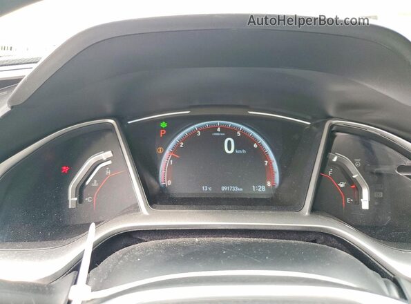 2HGFC2F83MH011300 2021 HONDA CIVIC White Instrument cluster view