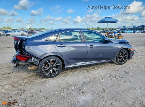 2HGFC2F83MH514258 2021 HONDA CIVIC Gray Trasero derecho