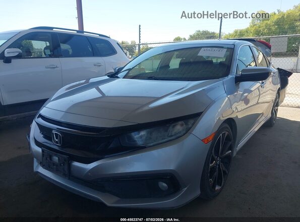 2HGFC2F83MH523851 2021 HONDA CIVIC Silver წინა მარცხენა ხედი სამი მეოთხედიდან