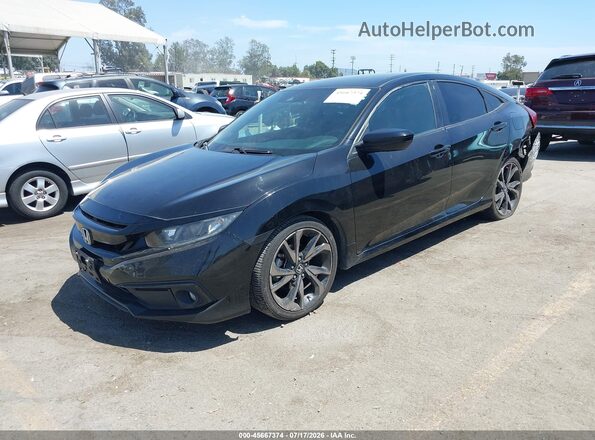 2HGFC2F83MH537619 2021 HONDA CIVIC Black Vista tres cuartos delantera izquierda