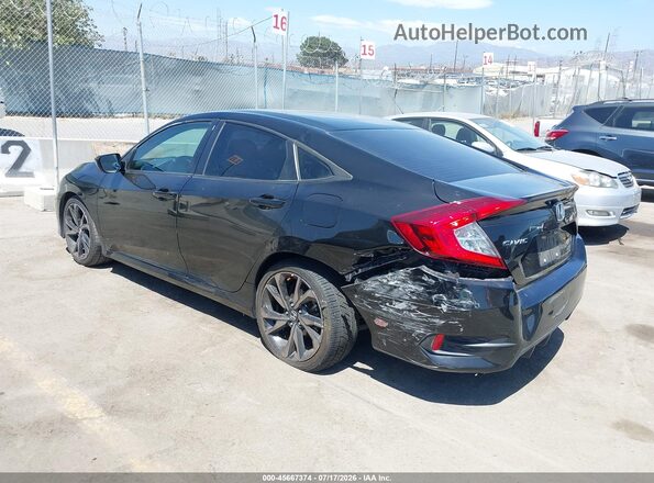 2HGFC2F83MH537619 2021 HONDA CIVIC Black Trasero izquierdo