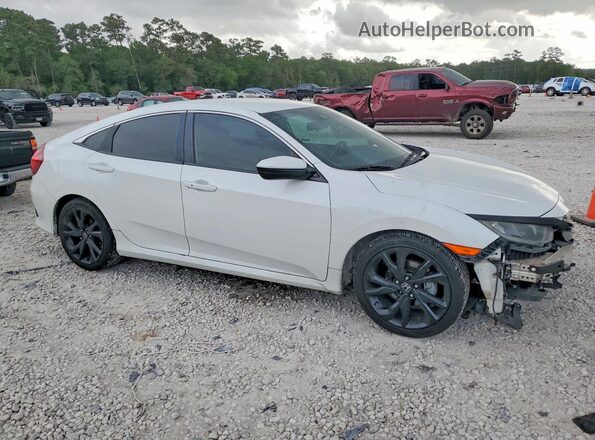 2HGFC2F84KH571064 2019 HONDA CIVIC Белый Передняя правая четверть