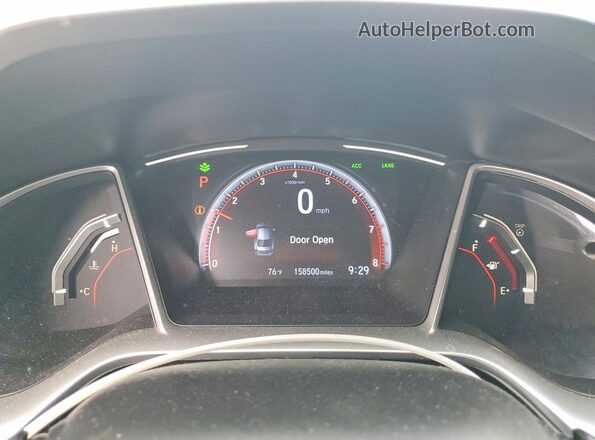 2HGFC2F84KH571064 2019 HONDA CIVIC Белый Вид щитка приборов