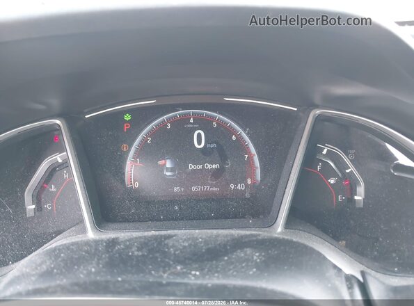 2HGFC2F84KH583117 2019 HONDA CIVIC Blue უკანა სავარძლების ხედი
