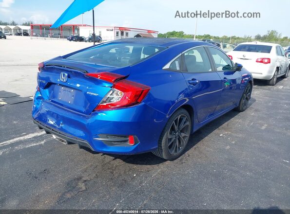 2HGFC2F84KH583117 2019 HONDA CIVIC Blue უკანა მარჯვენა