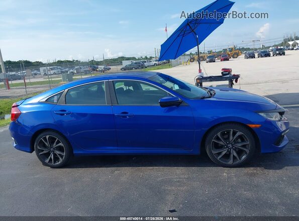 2HGFC2F84KH583117 2019 HONDA CIVIC Blue უკანა სალონის ხედი