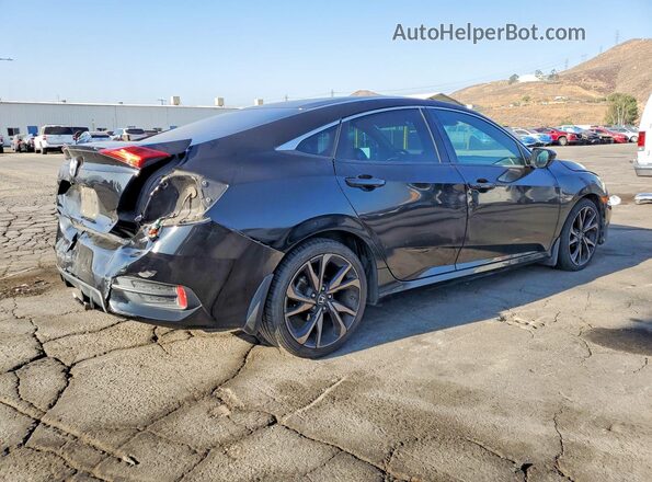 2HGFC2F84KH594215 2019 HONDA CIVIC Black უკანა მარჯვენა