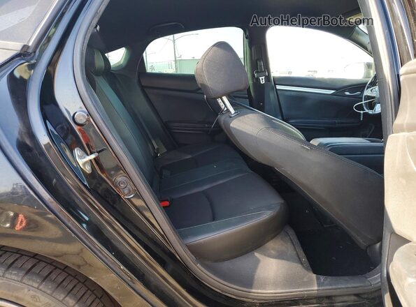 2HGFC2F84KH594215 2019 HONDA CIVIC Black უკანა სავარძლების ხედი
