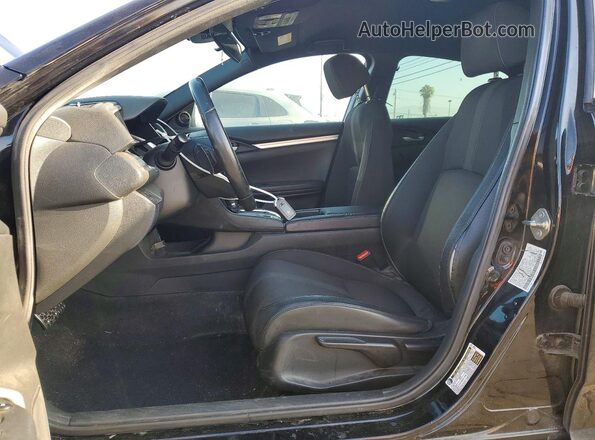 2HGFC2F84KH594215 2019 HONDA CIVIC Black წინა სალონის ხედი