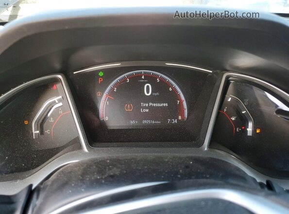 2HGFC2F84KH594215 2019 HONDA CIVIC Black ხელსაწყოთა პანელის ხედი