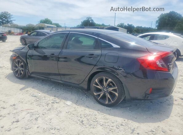 2HGFC2F84KH605889 2019 HONDA CIVIC Черный Задняя левая четверть