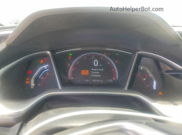 2HGFC2F84KH605889 2019 HONDA CIVIC Черный Вид щитка приборов