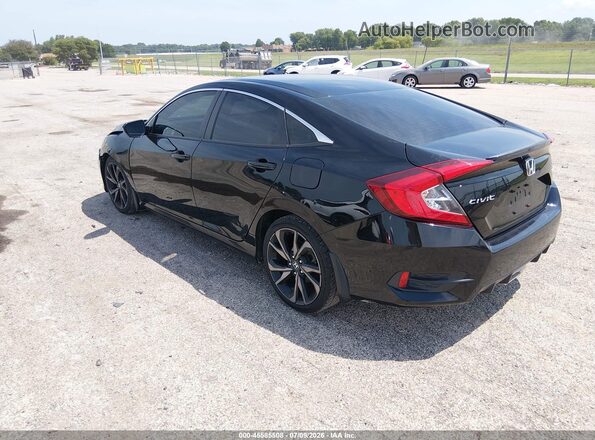 2HGFC2F84KH605892 2019 HONDA CIVIC Black Trasero izquierdo