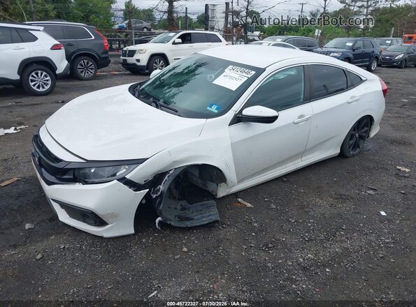2HGFC2F84LH578839 2020 HONDA CIVIC White Vista tres cuartos delantera izquierda
