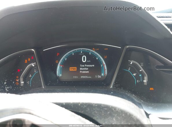 2HGFC2F85JH525757 2018 HONDA CIVIC Black უკანა სავარძლების ხედი