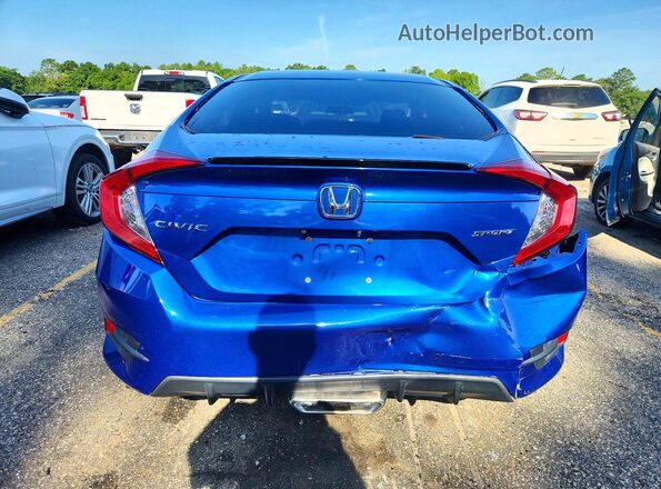 2HGFC2F85KH566536 2019 HONDA CIVIC Blue Vista trasera