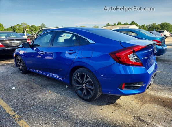 2HGFC2F85KH566536 2019 HONDA CIVIC Blue Trasero izquierdo