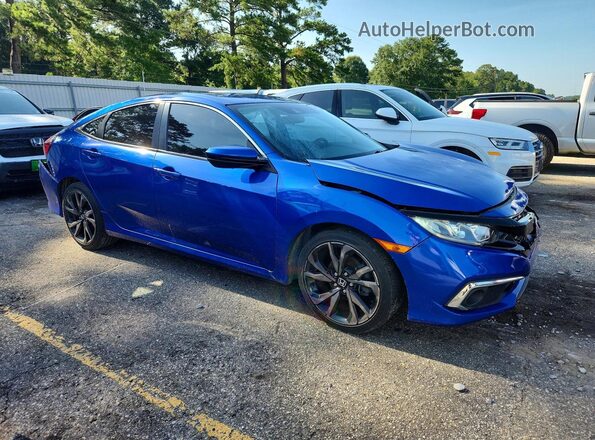 2HGFC2F85KH566536 2019 HONDA CIVIC Blue Delantero derecho