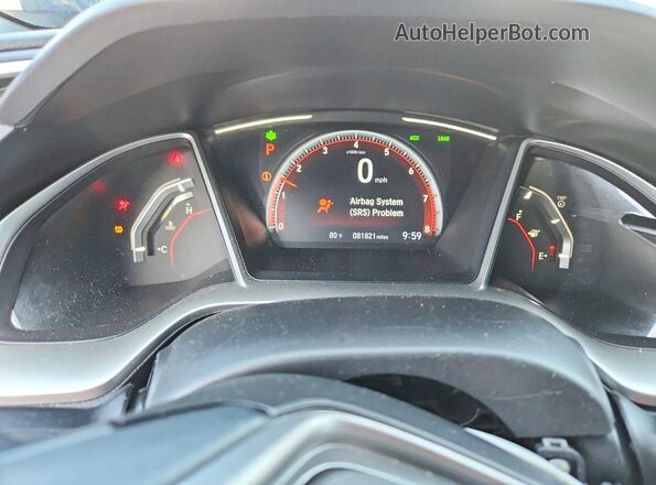2HGFC2F85KH566536 2019 HONDA CIVIC Blue Vista del cuadro de instrumentos