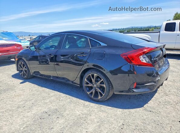 2HGFC2F85MH505027 2021 HONDA CIVIC Black Հետևի ձախ