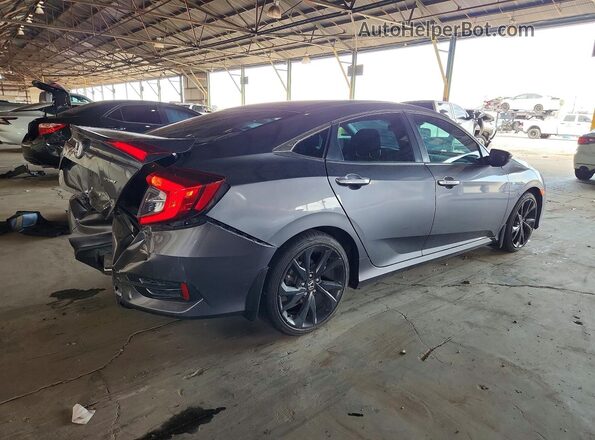 2HGFC2F85MH530414 2021 HONDA CIVIC Серый Задняя правая четверть