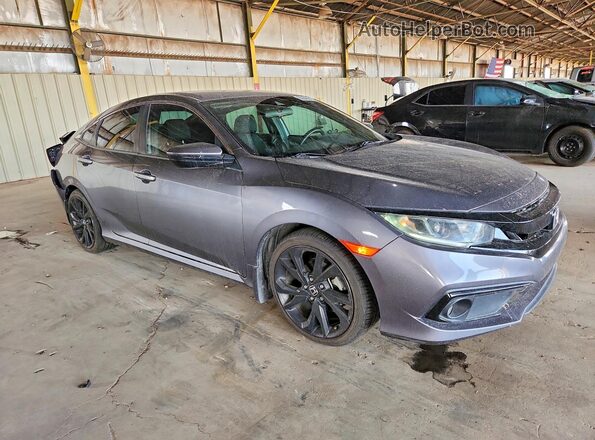 2HGFC2F85MH530414 2021 HONDA CIVIC Серый Передняя правая четверть