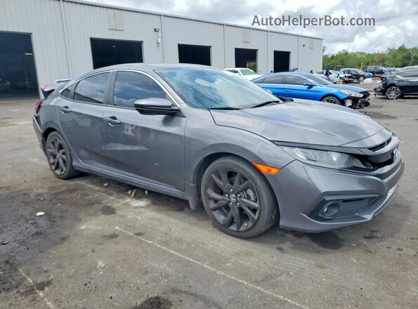 2HGFC2F85MH532826 2021 HONDA CIVIC Gray Przód prawy