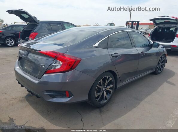 2HGFC2F85MH535046 2021 HONDA CIVIC Gray Trasero derecho